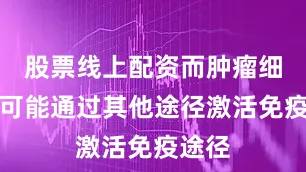 股票线上配资而肿瘤细胞则可能通过其他途径激活免疫途径
